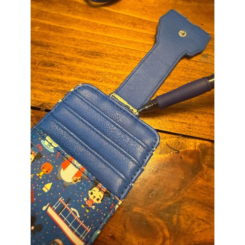 Disney Parks Loungefly Mini Backpack Blue Park Attractions Set Excellent